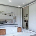 Guarda Roupa Modular 2 Portas Com Prateleiras Mdf 90 Cm Lotus