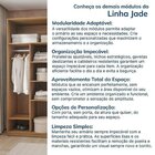 Guarda-roupa Modular 40cm 1 Porta Reflecta Com Prateleiras Ja