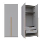 Guarda-roupa Modular 80cm Com Portas E Gaveteiro Jade Cabecas