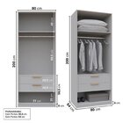 Guarda-roupa Modular 80cm Com Portas E Gaveteiro Jade Cabecas