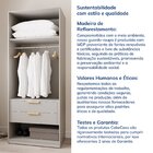 Guarda-roupa Modular 80cm Sem Portas Com Prateleiras Jade Cab