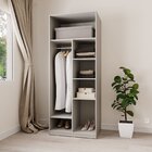 Guarda-roupa Modular 80cm Sem Portas Com Prateleiras Jade Cab