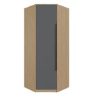 Guarda Roupa Modular Canto 1 Porta 3 Prateleiras Nancy Cedro/