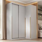 Guarda-roupa Modular De Canto 2 Peças 3 Portas Com 2 Portas D