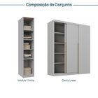 Guarda-roupa Modular De Canto 2 Peças 3 Portas Com 2 Portas D