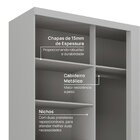 Guarda-roupa Modular De Canto 2 Peças 3 Portas Com 2 Portas D