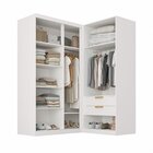 Guarda-roupa Modular De Canto 2 Peças 4 Portas Com 2 Portas D