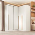 Guarda-roupa Modular De Canto 2 Peças 4 Portas Com 2 Portas D