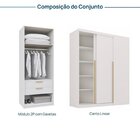 Guarda-roupa Modular De Canto 2 Peças 4 Portas Com 2 Portas D