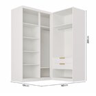 Guarda-roupa Modular De Canto 2 Peças 4 Portas Com 2 Portas D