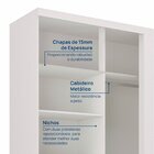 Guarda-roupa Modular De Canto 2 Peças 4 Portas Com 2 Portas D