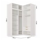 Guarda-roupa Modular De Canto 4 Peças 8 Portas Com 4 Portas D