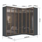Guarda-roupa Módulo 4 Portas + Módulo Canto + Módulo 2 Portas