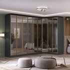 Guarda-roupa Módulo 6 Portas + Canto + Módulo 2 Portas Ravi G