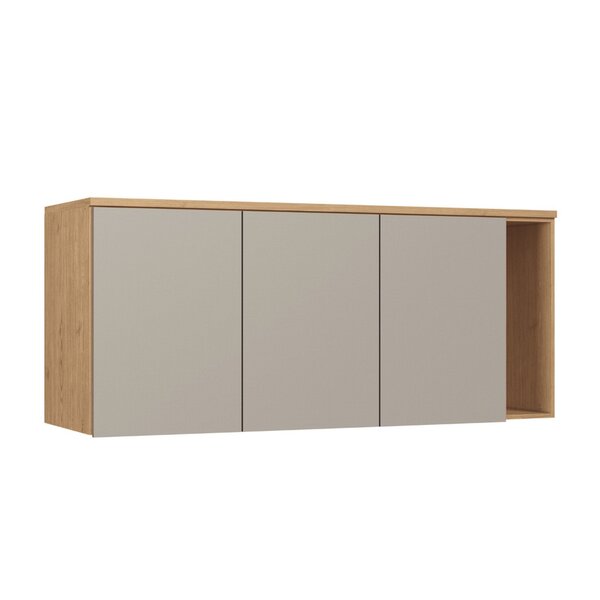 Guarda-roupa Módulo Aéreo 3 Portas Elegance Angelin/níquel