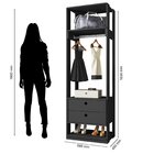 Guarda Roupa Módulo Closet Cabideiro 2 Gavetas Titan Móveis L