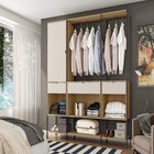 Guarda-roupa Módulo Closet Para Casal De Ferro 1 Porta 3 Gave