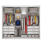 Guarda Roupa Mônaco 100 Mdf C/ Espelho 2 Portas 6 Gavetas Non