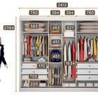 Guarda Roupa Mônaco 100 Mdf C/ Espelho 2 Portas 6 Gavetas Non