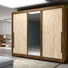 Guarda Roupa Mônaco 3 Portas Correr 5 Gavetas Com Espelho Mov