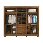 Guarda Roupa Mônaco 3 Portas Correr 5 Gavetas Com Espelho Mov