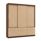 Guarda Roupa Mônaco 3 Portas De Correr 3 Gavetas E Sapateira