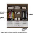 Guarda Roupa Mônaco 3 Portas De Correr 3 Gavetas Rodial - Cac