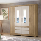 Guarda Roupa Mônica 4 Portas C/ Espelho E Gavetas Amendola/of