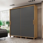 Guarda-roupa Monte Carlo 2 Portas Cinamomo/grafite – Rv Móveis