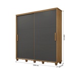 Guarda-roupa Monte Carlo 2 Portas Cinamomo/grafite – Rv Móveis