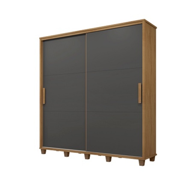 Guarda-roupa Monte Carlo 2 Portas Cinamomo/grafite – Rv Móveis