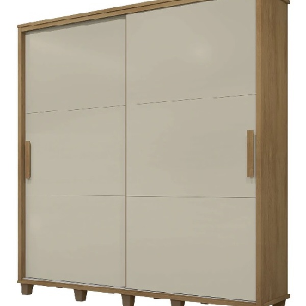 Guarda-roupa Monte Carlo 2 Portas Cinamomo/off White – Rv Móv