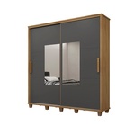 Guarda-roupa Monte Carlo C/espelho Cinamomo/grafite – Rv Móve