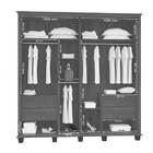 Guarda-roupa Monte Carlo Com Espelho Freijó Com Off White - R