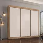 Guarda Roupa Monza 3 Portas De Correr Amêndoa Off White