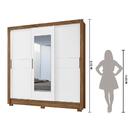 Guarda Roupa Moval Bahamas 3 Portas 2 Gavetas Com Espelho