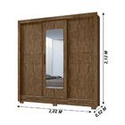 Guarda Roupa Moval Bahamas 3 Portas 2 Gavetas Com Espelho