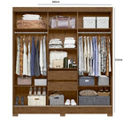 Guarda Roupa Moval Bahamas 3 Portas 2 Gavetas Com Espelho