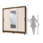 Guarda Roupa Moval Bahamas 3 Portas 2 Gavetas Com Espelho