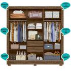 Guarda Roupa Moval Bahamas 3 Portas 2 Gavetas Com Espelho
