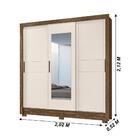 Guarda Roupa Moval Bahamas 3 Portas 2 Gavetas Com Espelho