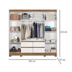 Guarda Roupa Moval Belém 8 Portas 4 Gavetas Naturale/branco