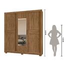 Guarda Roupa Moval Canadá 3 Portas 3 Gavetas Com Espelho