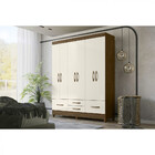 Guarda Roupa Moval Ibiza 6 Portas 4 Gavetas Com Pés Em Pvc