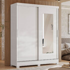 Guarda-roupa Moval Nilo 2 Portas De Correr Com Espelho