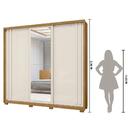Guarda Roupa Moval San Marino Com Espelho E 3 Portas De Correr
