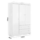 Guarda Roupa Móveis Estrela Classic 3 Portas