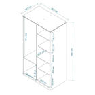 Guarda-roupa Multiuso 2 Portas Módulo Ideale Freijó Preto