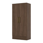 Guarda-roupa Multiuso B14 1300mm 02 Portas Briz - Castanho