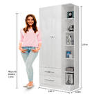 Guarda Roupa Multiuso Com 2 Portas E Prateleiras Externas Moj